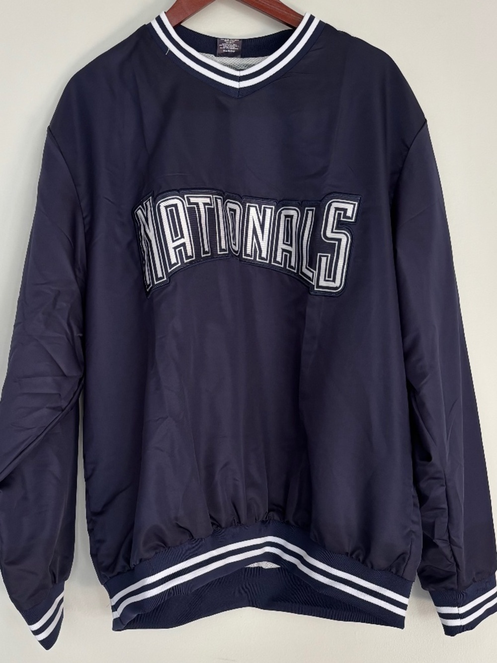 Washington Nationals V-Neck Pullover Windshirt Jacket